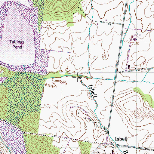 Topographic Map of Isbell Branch, TN