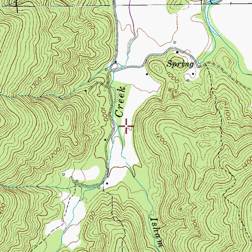 Topographic Map of Isham Creek, TN