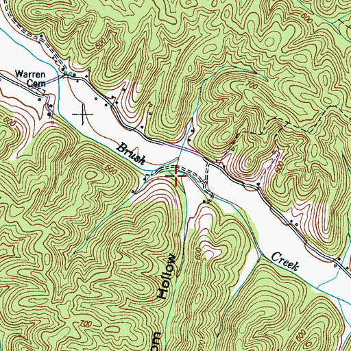 Topographic Map of Isom Hollow, TN