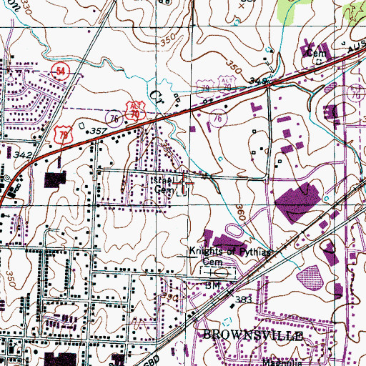 Topographic Map of Israel Cemetery, TN