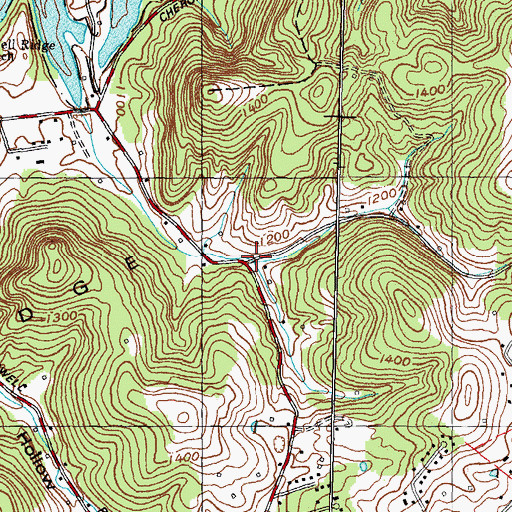 Topographic Map of Ivey Hollow, TN