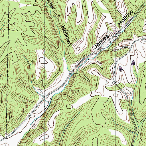 Topographic Map of James Hollow, TN