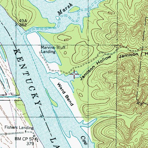 Topographic Map of Jamison Hollow, TN