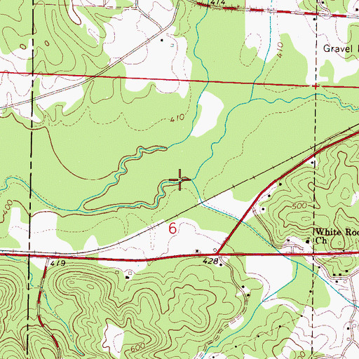 Topographic Map of Wickett Creek, AL