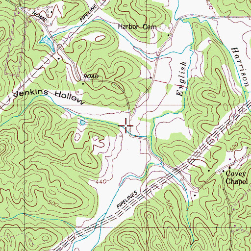 Topographic Map of Jenkins Hollow, TN