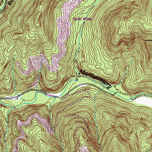 Topographic Map of Jenney Creek, TN