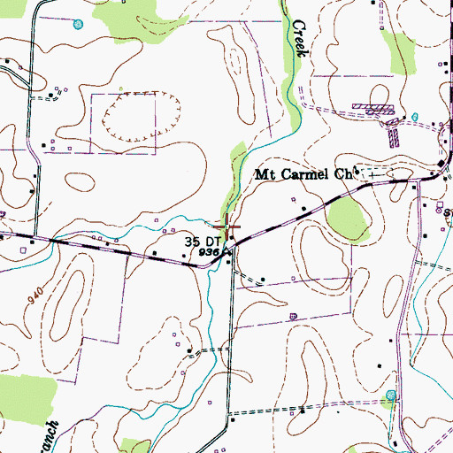 Topographic Map of Jenny Branch, TN