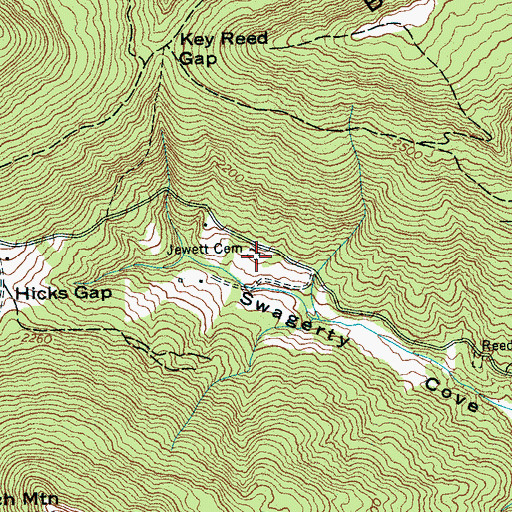 Topographic Map of Jewett Cemetery, TN