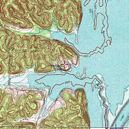 Topographic Map of Jimerson Cemetery, TN