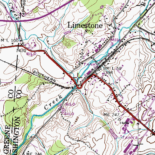 Topographic Map of Jockey Creek, TN