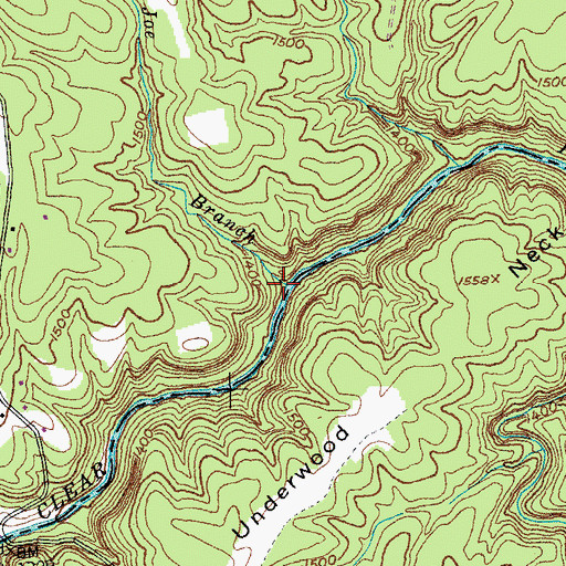 Topographic Map of Joe Branch, TN