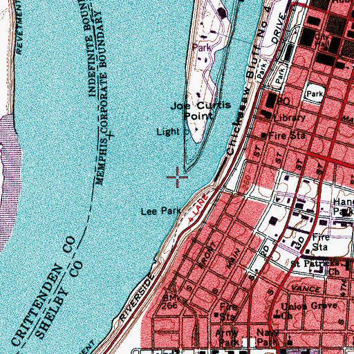 Topographic Map of Joe Curtis Point, TN