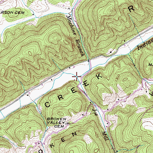 Topographic Map of Joe Mill Creek, TN