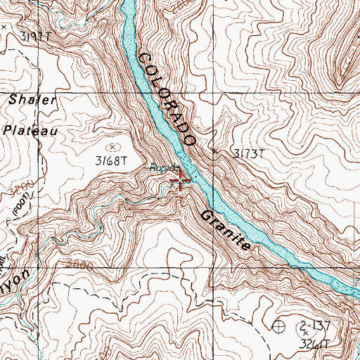 Topographic Map of Turquoise Canyon, AZ