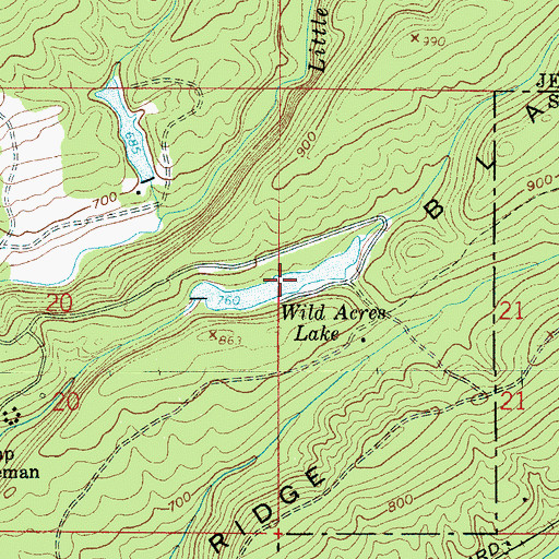Topographic Map of Wild Acres Lake, AL
