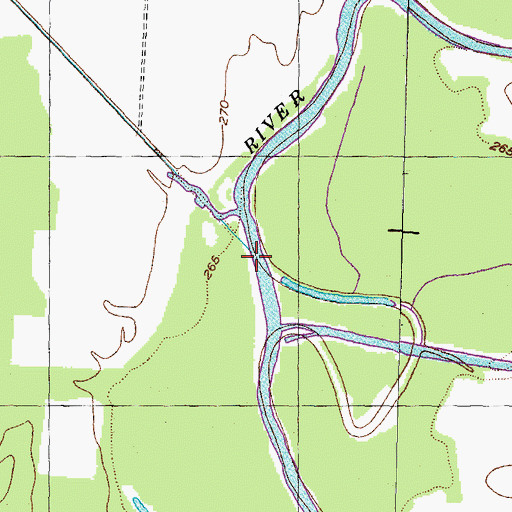 Topographic Map of Johnson Creek, TN