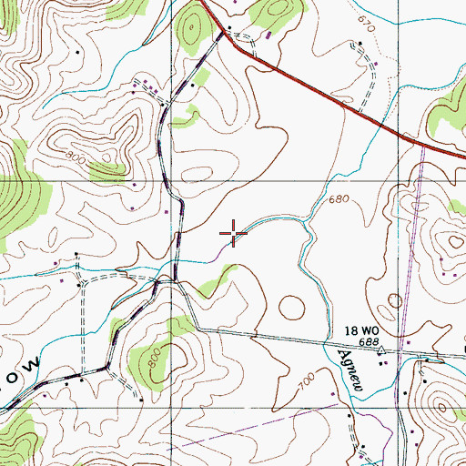 Topographic Map of Johnson Hollow, TN