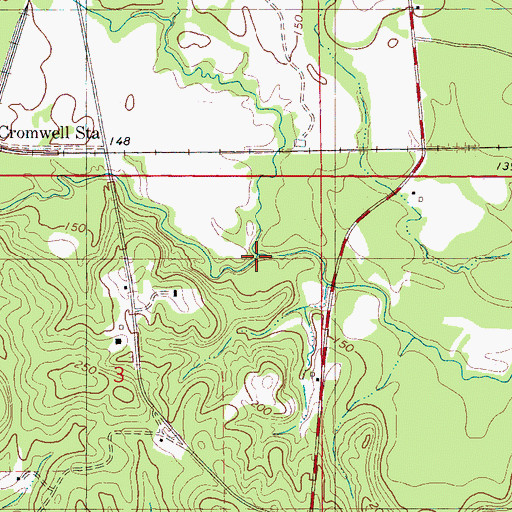 Topographic Map of Wildcat Branch, AL
