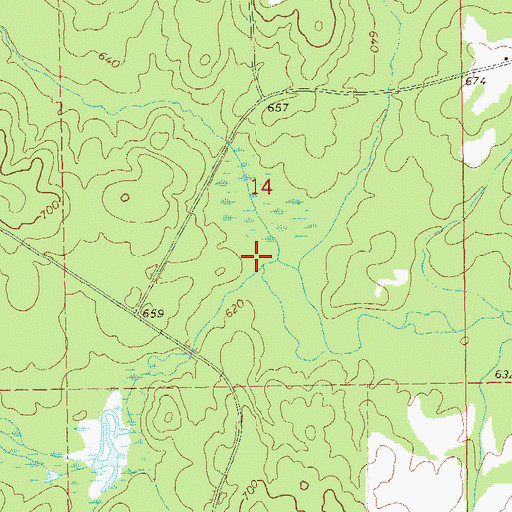 Topographic Map of Wildcat Creek, AL