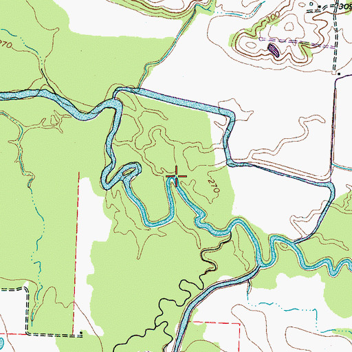Topographic Map of Johnsons Creek, TN