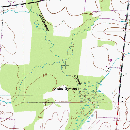 Topographic Map of Jones Branch, TN