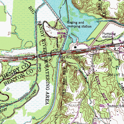 Topographic Map of Jones Branch, TN