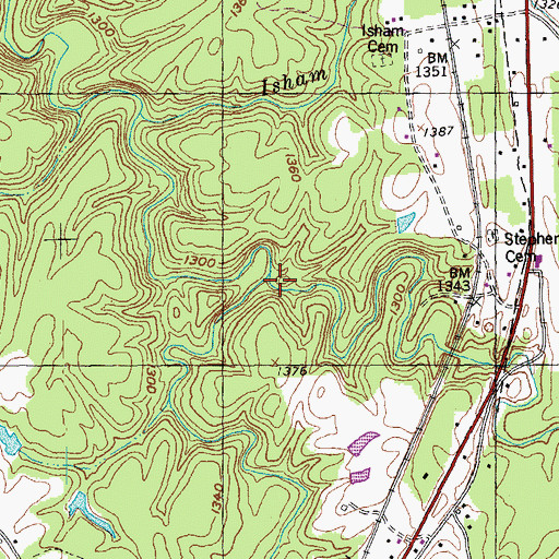 Topographic Map of Jones Branch, TN