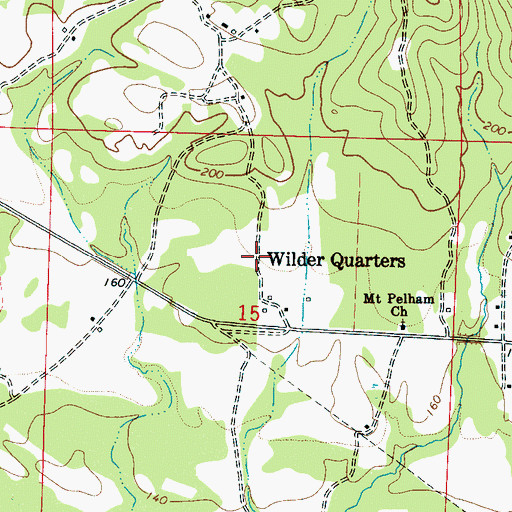 Topographic Map of Wilder Quarters, AL