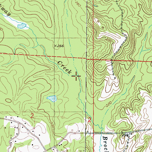 Topographic Map of Wiley Branch, AL