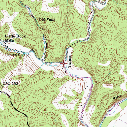Topographic Map of Jones Creek, TN
