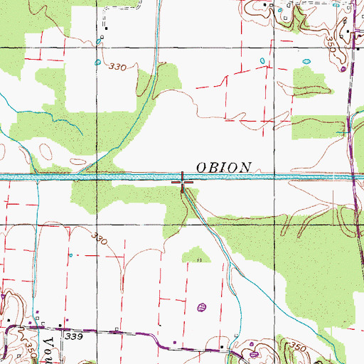 Topographic Map of Jones Creek, TN