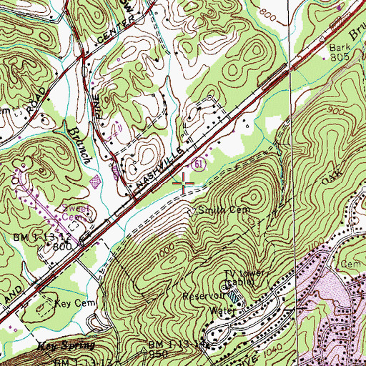 Topographic Map of Jones Hollow, TN