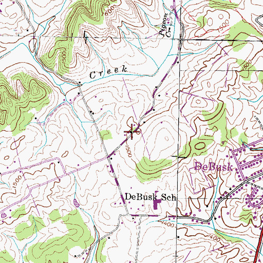 Topographic Map of Jones Shed Church, TN