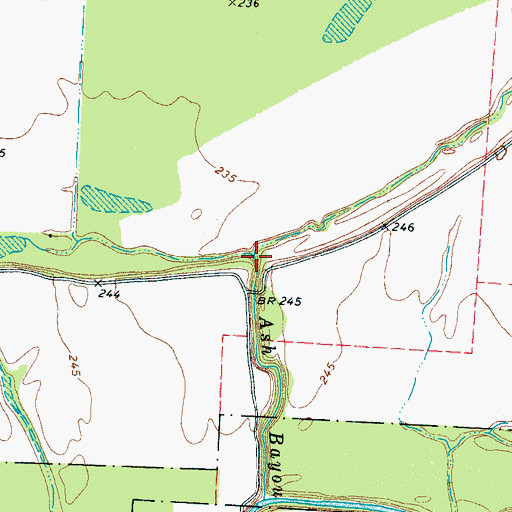 Topographic Map of Jones Slough, TN