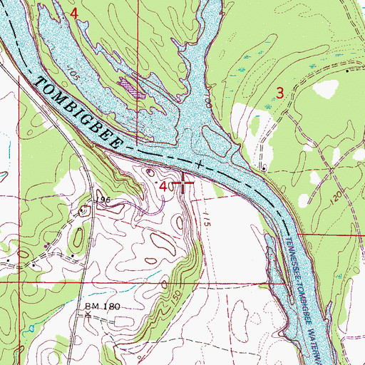 Topographic Map of Wilkes Creek, AL