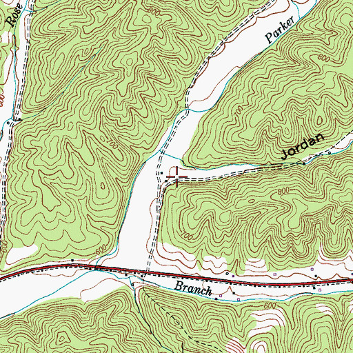 Topographic Map of Jordan Hollow, TN