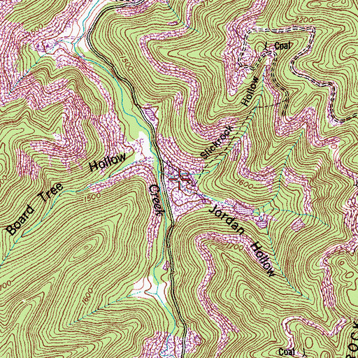 Topographic Map of Jordan Hollow, TN