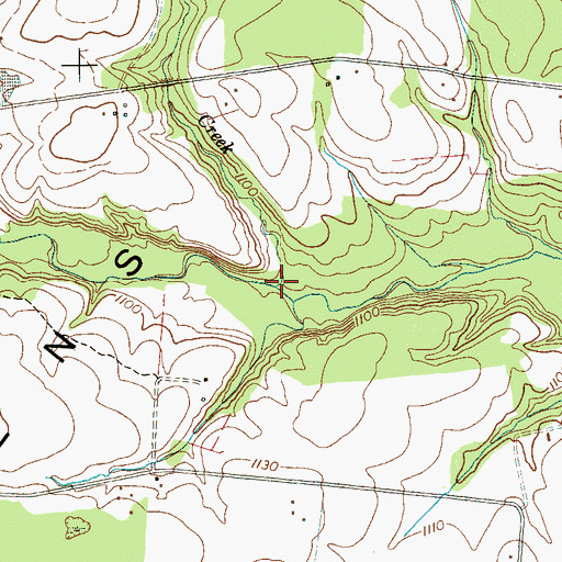 Topographic Map of Josh Creek, TN
