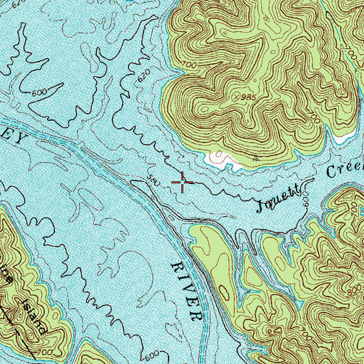 Topographic Map of Jouett Creek, TN
