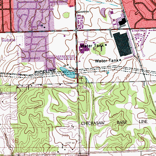 Topographic Map of Joyner Church, TN