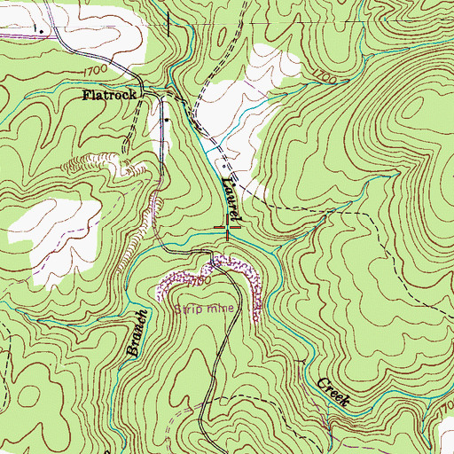 Topographic Map of Jumping Branch, TN