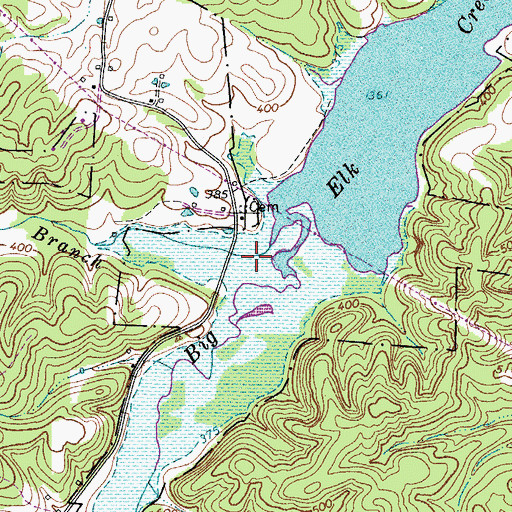 Topographic Map of Junebug Branch, TN