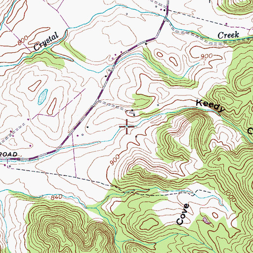 Topographic Map of Keedy Cove, TN
