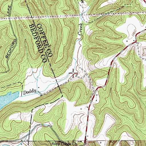 Topographic Map of Keeling Hollow, TN