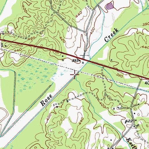 Topographic Map of Keith Branch, TN