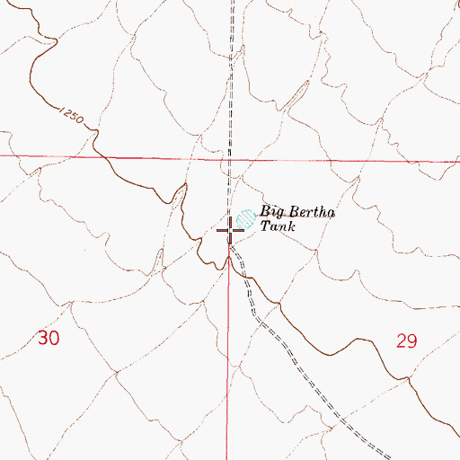 Topographic Map of Big Bertha Tank, AZ