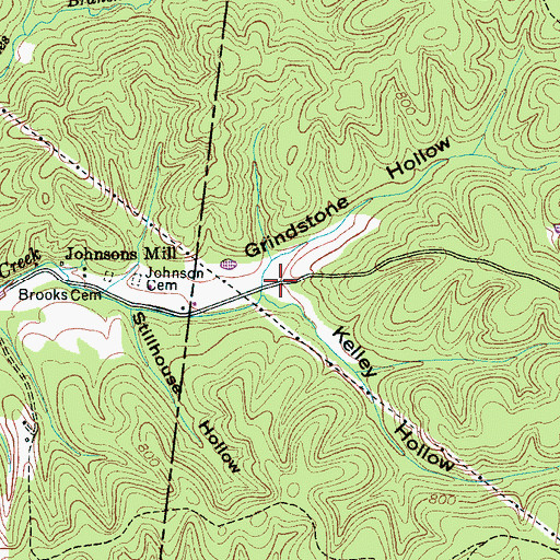 Topographic Map of Kelley Hollow, TN