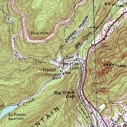 Topographic Map of Kent Hollow, TN