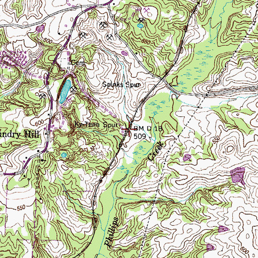Topographic Map of Kentucky-Tennessee Spur, TN