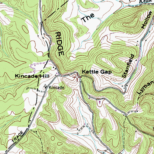 Topographic Map of Kettle Gap, TN